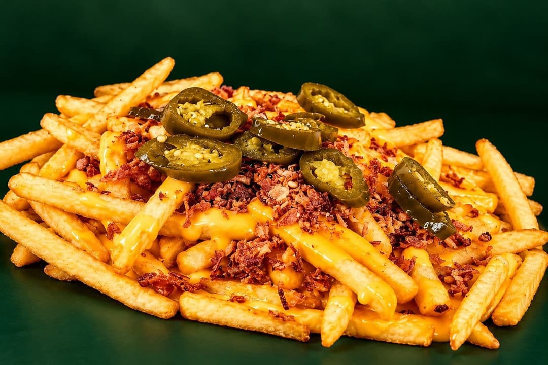 Photo de Frites Cheddar, Jalapeño & Oignons frits
