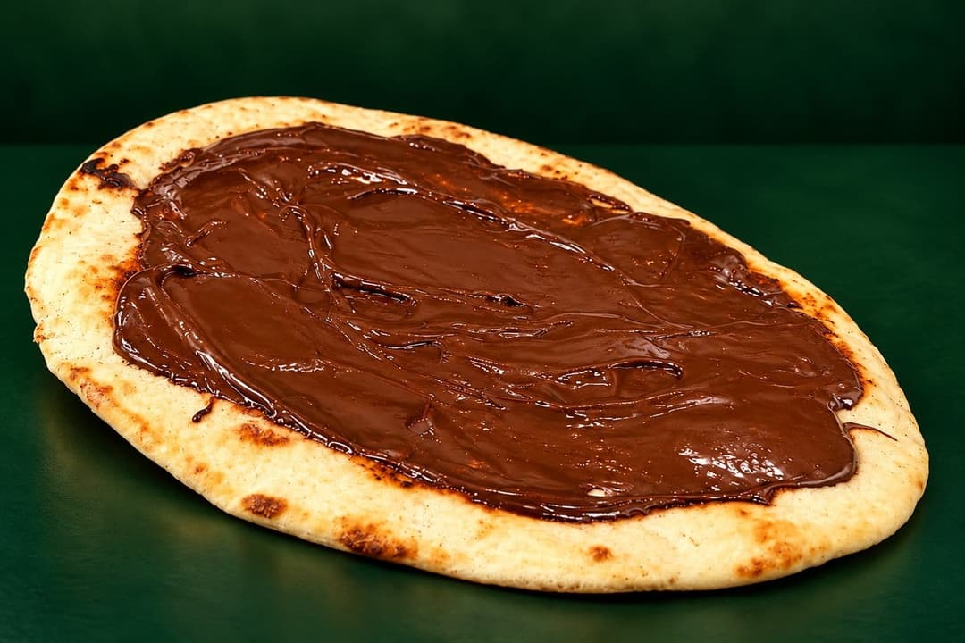 Un naan tartiné de Nutella